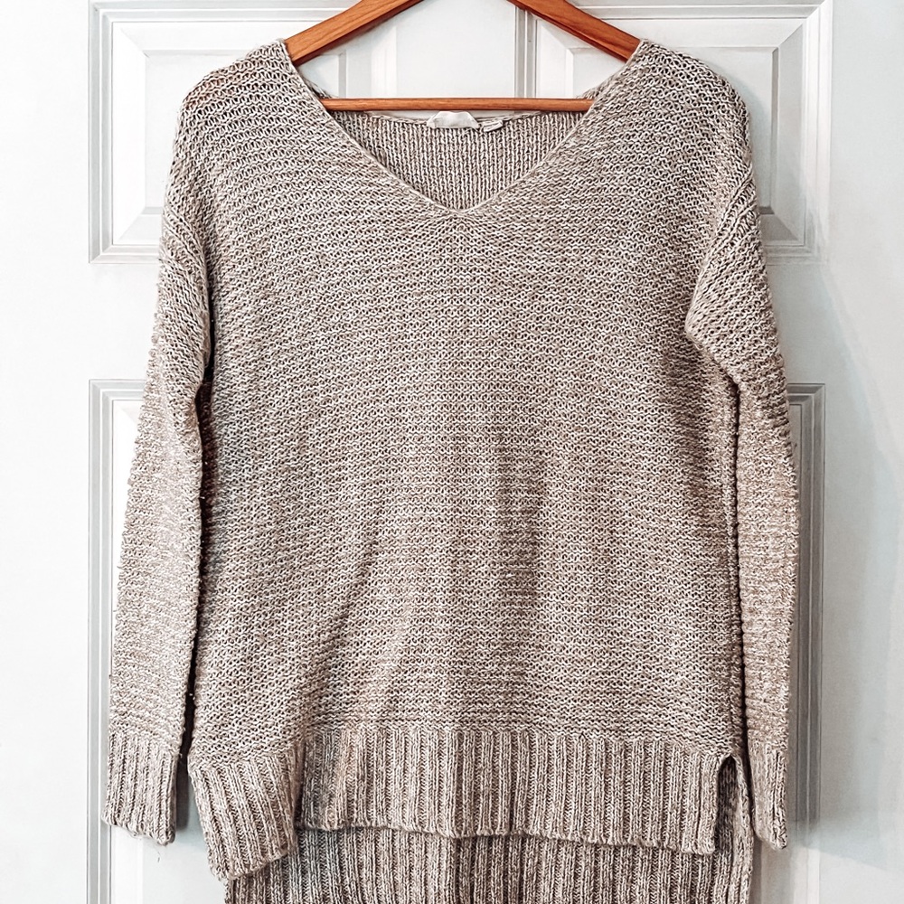 Tan slouchy sweater